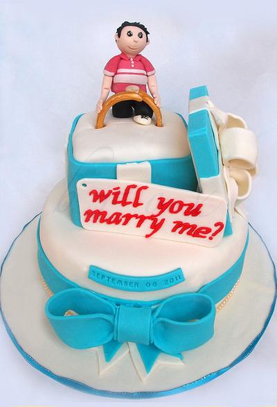 will you marry me? - Cake by Julie Manundo 