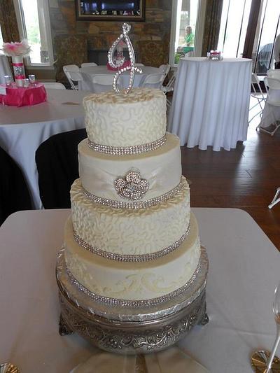Jessicas wedding  - Cake by elizabeth montford