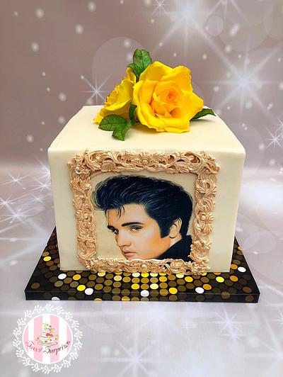 Elvis and. Yellow. Roses  - Cake by Sweet Surprizes 