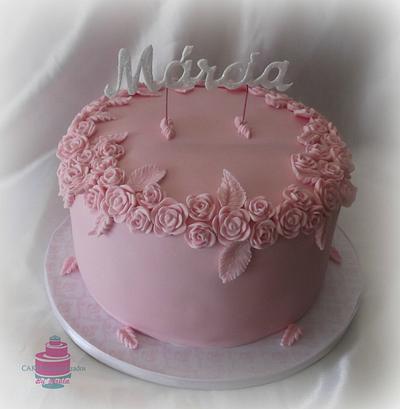 Pink Cake - Cake by CakesByPaula