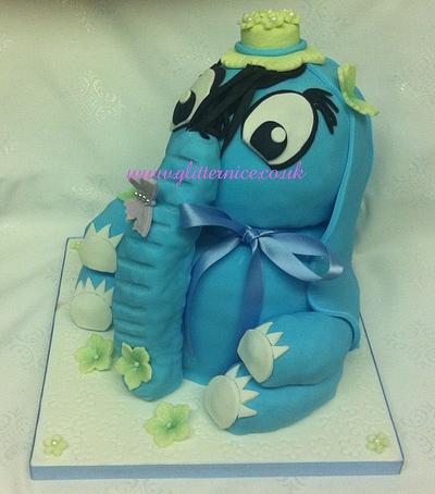Blue 3D Elephant - Cake by Alli Dockree