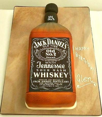 JD Jack Daniels bottle - Cake by Putty Cakes