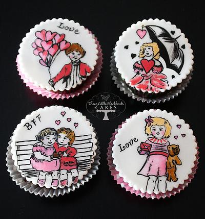 Vintage Valentine - Cake by Three Little Blackbirds