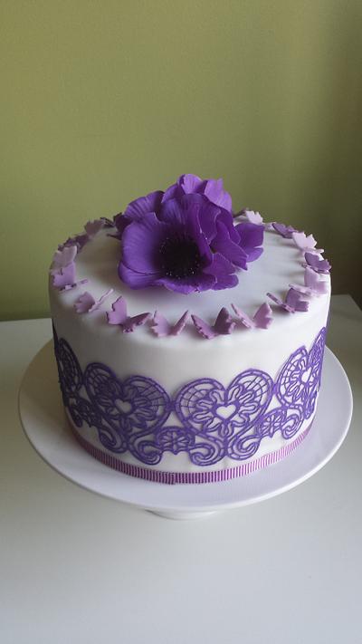 Purple lace cake  - Cake by Anse De Gijnst