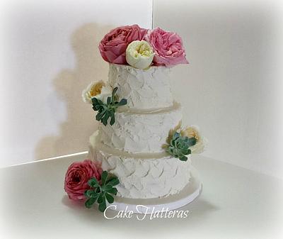 Roses and Succulents  - Cake by Donna Tokazowski- Cake Hatteras, Martinsburg WV