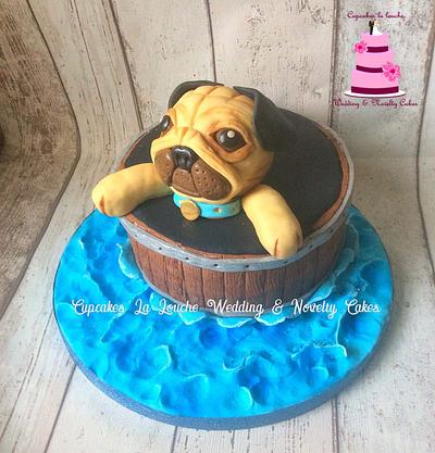 Pug lost at sea in a barell - Cake by Cupcakes la louche wedding & novelty cakes
