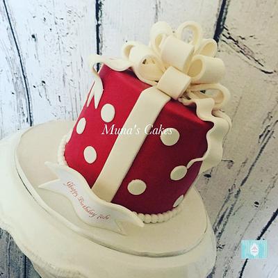 gift box birthday cake  - Cake by Muna's Cakes 