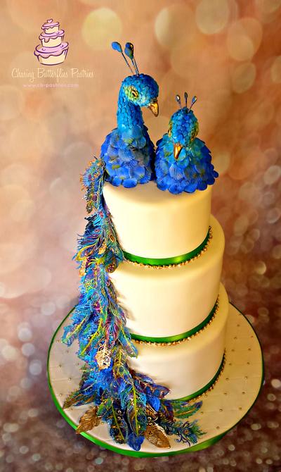 Peacock Wedding Cake - Cake by LeeAnn Wells
