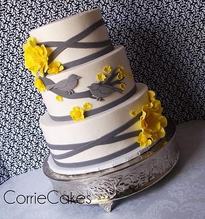 Yellow/Gray Birds - Cake by Corrie