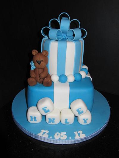 christening bear  - Cake by d and k creative cakes