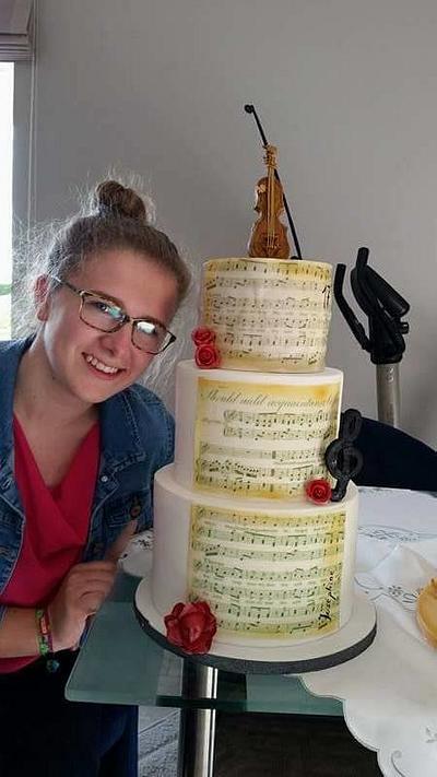 Music (violin) Cake  - Cake by Karla Vanacker