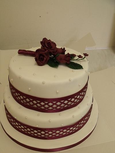 my first wedding cake  - Cake by zoe
