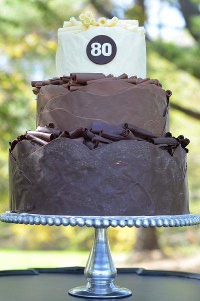 Dark, Milk and White Chocolate Wrapped Cake - Cake by Elisabeth Palatiello