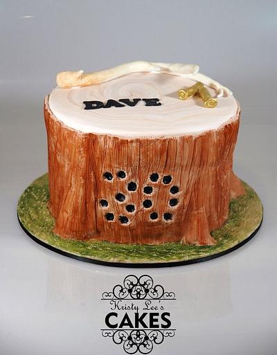 Tree Stump Deer Hunting Cake - Cake by Kristy How