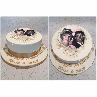 Golden Anniversary - Cake by Jackie's Cakery 