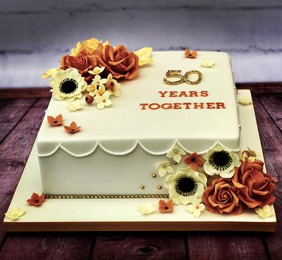 50th Anniversary Cake - Cake by Lorraine Yarnold