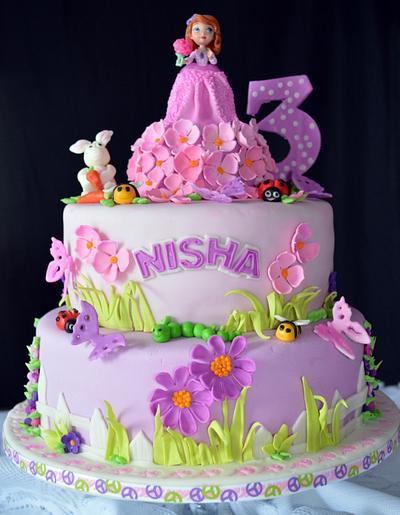 Pink Sofia the First in her garden - Cake by Inoka (Sugar Rose Cakes)