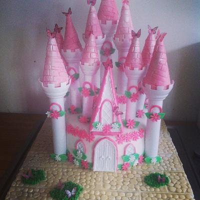 Princess Castle cake - Cake by karynscake