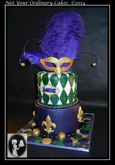 Mardi Gra inspired cake - Cake by Not Your Ordinary Cakes