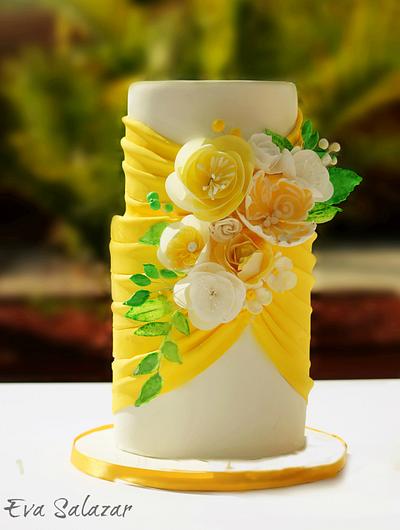 Lemon Yellow Wed Cake!! - Cake by Eva Salazar 