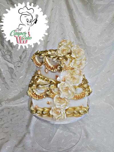 White and gold  - Cake by Casper cake