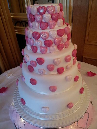 Pink Hearts - Cake by Sugar, Ice and All Things Nice