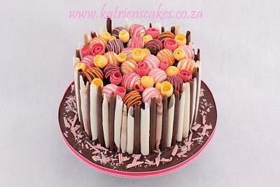 Chocolate Rolls and Truffles - Cake by KatriensCakes
