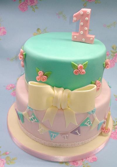 Hattie's pretty 1st birthday cake. - Cake by That Cake Lady