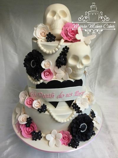 Wedding Skulls  - Cake by Mardie Makes Cakes