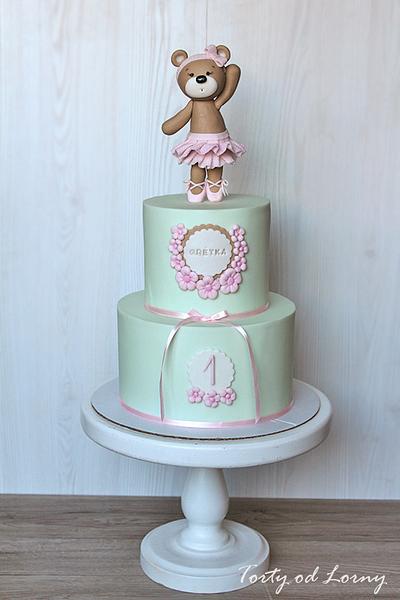 Teddy bear ballerina - Cake by Lorna