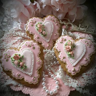 Pink and pearls  - Cake by Teri Pringle Wood