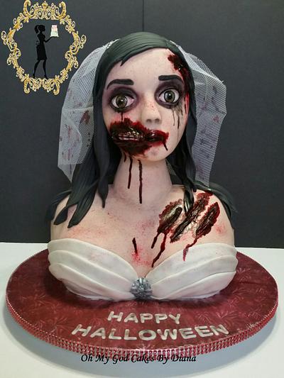 zombie bride holloween cake - Cake by oh my god cakes by diana
