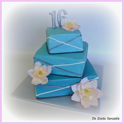 Simple Sweet 16 - Cake by claudia
