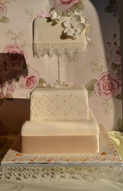 Ivory Tower Wedding Cake - Cake by Tiers of Indulgence