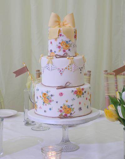 Cath Kidston Inspired Country Fete Wedding Cake - Cake by TiersandTiaras