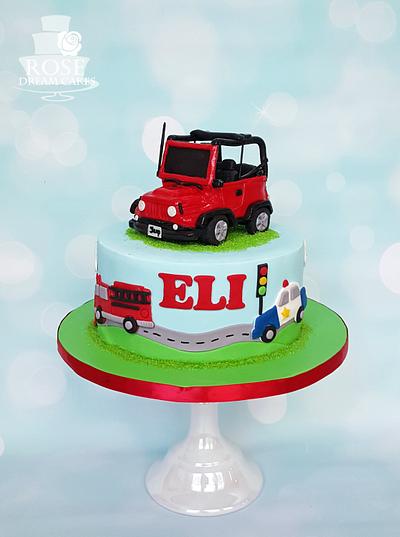 Red Truck and Trasportation Cake - Cake by Rose Dream Cakes