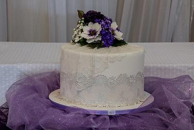 Single Tier for a 60+ Anniversary Cake - Cake by Lena da Cruz