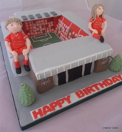 Anfield Football Stadium - Liverpool Football Club (LFC) - Cake by Creationcakes