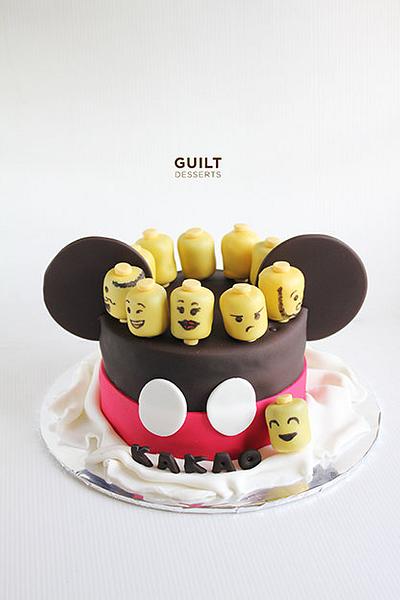Mickey Mouse Cake + Lego Cake Pops - Cake by Guilt Desserts