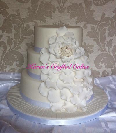 Petal wedding cake - Cake by Karens Crafted Cakes