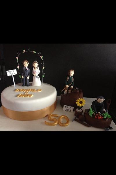 50th Anniversary  - Cake by Loz