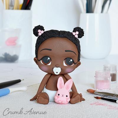 Baby Girl Cake Topper - Cake by Crumb Avenue