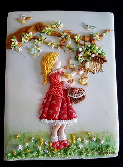 Thinking of Spring!  - Cake by The Cookie Lab  by Marta Torres