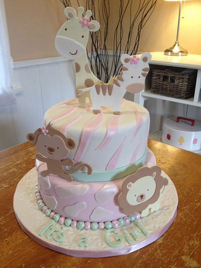 Safari Baby Shower Cake - Cake by Emily Foley