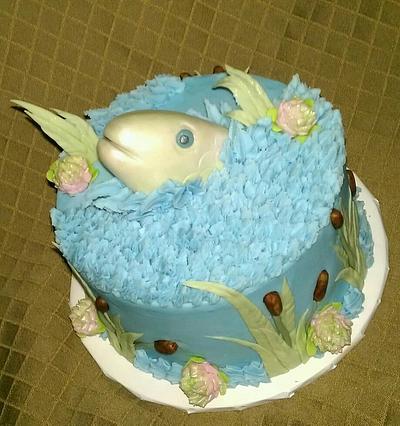 Fish Theme - Cake by Tiffany Palmer