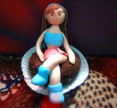 Fitness cupcake topper - Cake by susana reyes