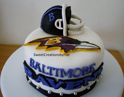 Football(Ravens) Cake - Cake by SweetCreationsbyFlor