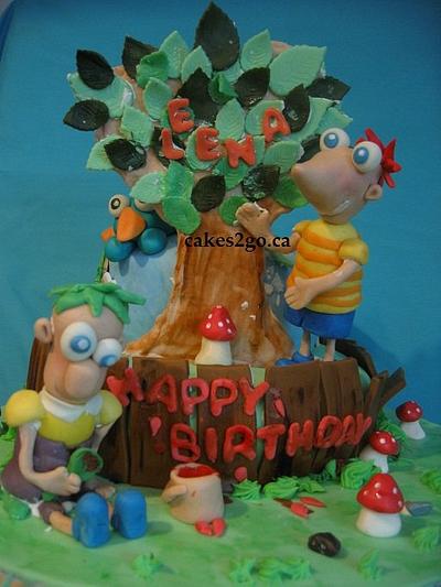 Phineas and Ferb  Cake - Cake by cakes2gobymayanaji