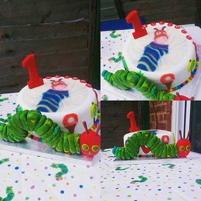 The very hungry caterpillar cake  - Cake by Paul Kirkby