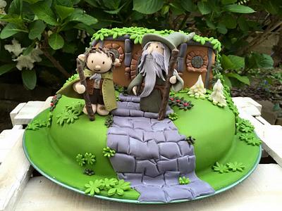 Hobbit House cake gandalf Frodo  - Cake by Agnes Linsen